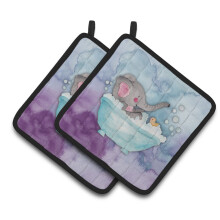 "Caroline's Treasures Suporte para Panelas Elefante Aquarela, 7.5""H x 7.5""W, Multicolorido"