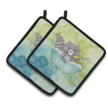 "Caroline's Treasures Suporte para Panelas Raccoon, 7.5""H x 7.5""W, Multicolor"