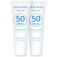 Bergman Kelly - Σετ Σαμπουάν και Μαλακτικό Ταξιδιού - 1 fl oz, 100 Τεμάχια, Λευκό Τσάι
