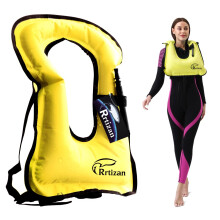 Rrtizan Snorkelväst, Bärbar Uppblåsbar Simväst för Vuxna