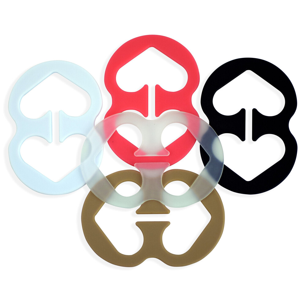 Bra Strap Clips - Racer Back - Conceal Straps - Cleavage Control - Set of 5
