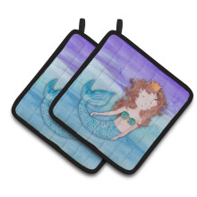 "Caroline's Treasures Suporte para Panelas Sereia Castanha 7.5"" x 7.5"", Multicolorido"