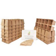 Daniel's Plants Biodegradable Semin?e Tava 10 Pachet 100 pentru semin?e de celule Starter Tava pentru turba pentru rasaduri Omri 10 etichete vase