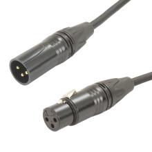MCSPROAUDIO han-til-hun XLR-kabel med sorte stik 3 FT fod fod lige-M til lige-F
