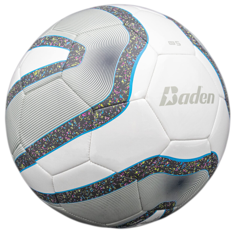 Ballon de football de l'   quipe de Baden, blanc/gris/bleu, taille 5