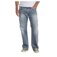 Silver Jeans co Calças Jeans Masculinas Gordie Loose Fit, Lavagem Clara, 36W X 34L