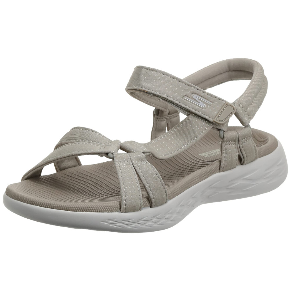Skechers Performance Women's On-The-Go 600-Brilliancy Sport Sandal, Natural, 9 M Us