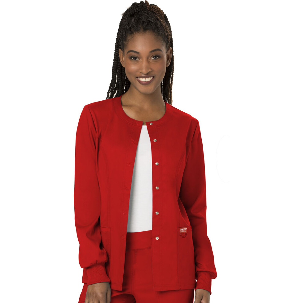 Chaquetas M?Dicas Con Cierre A Presi?N Para Mujer Workwear Revolution Soft Stretch Talla Grande WW310 3XL Rojo-image