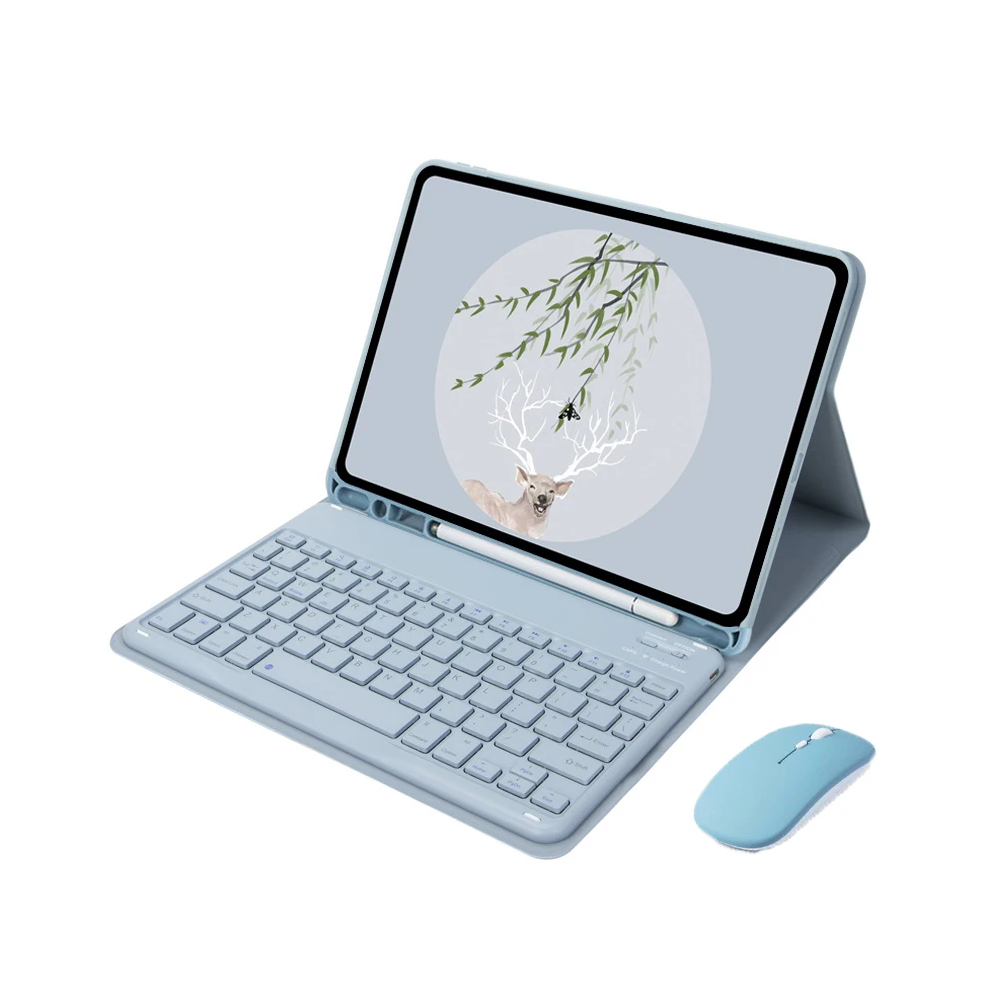 (Misty With M, A8 10.5 Inch) Keyboard Cover Funda For Samsung Galaxy Tab A9+ A9 Blue 976662551801