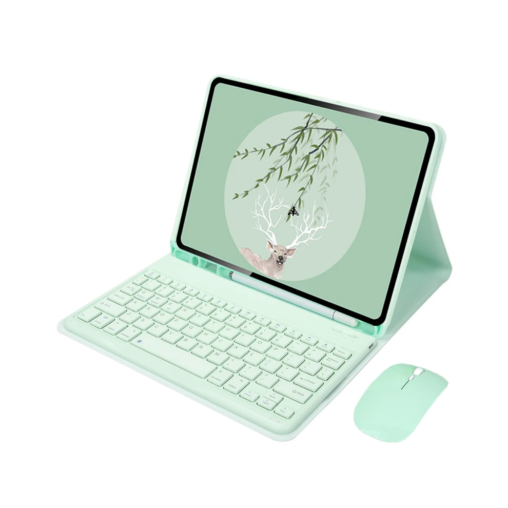 (mint with mouse, S6 Lite 10.4 inch) Keyboard Cover Funda for Samsung Galaxy Tab A9+ A9
