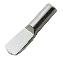 25 Pack Rok Tiny Size Heavy Duty 1/8"""" (3mm) Plank Pin Lepelvormige Kast Steunpinnen Houder Metaal Nikkel Afwerking - ROKSP3N