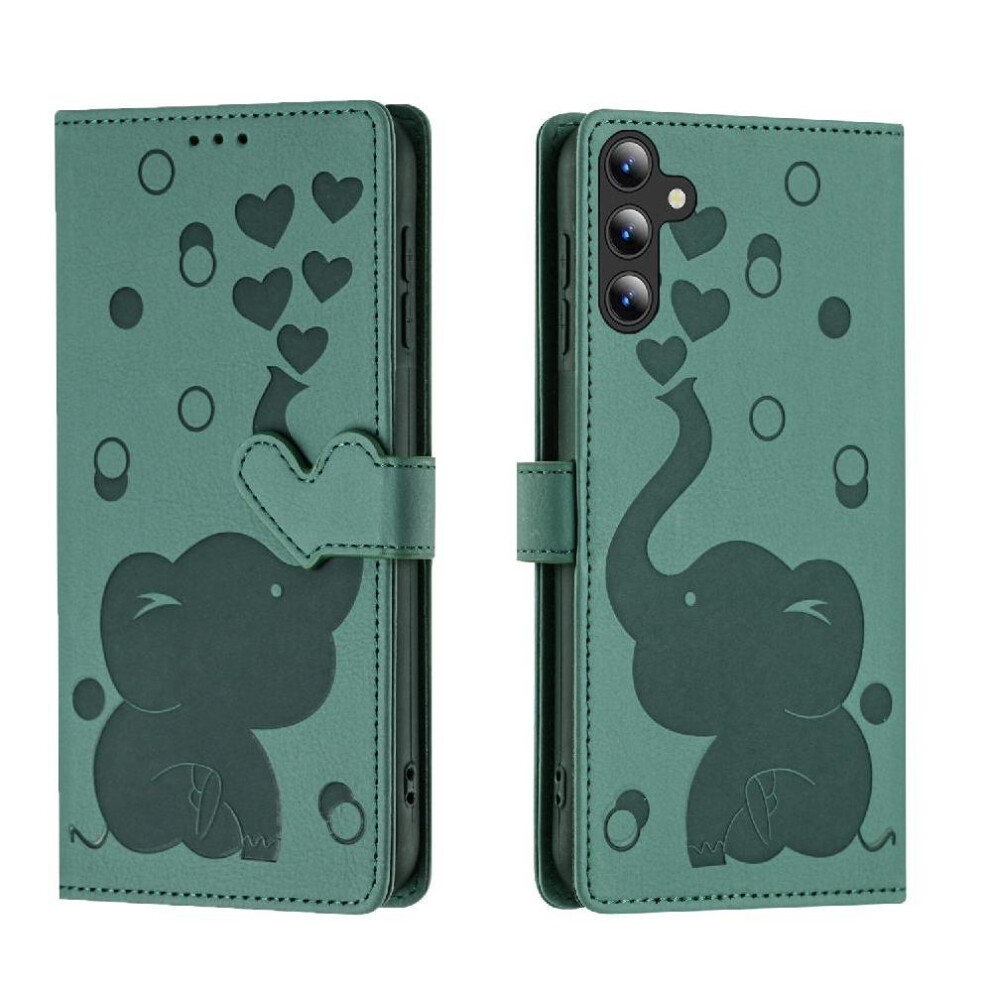 (Green) Flip Case For Samsung Galaxy A26 5G Kickstand Premium Leather Three Card Slots Green 764490322911