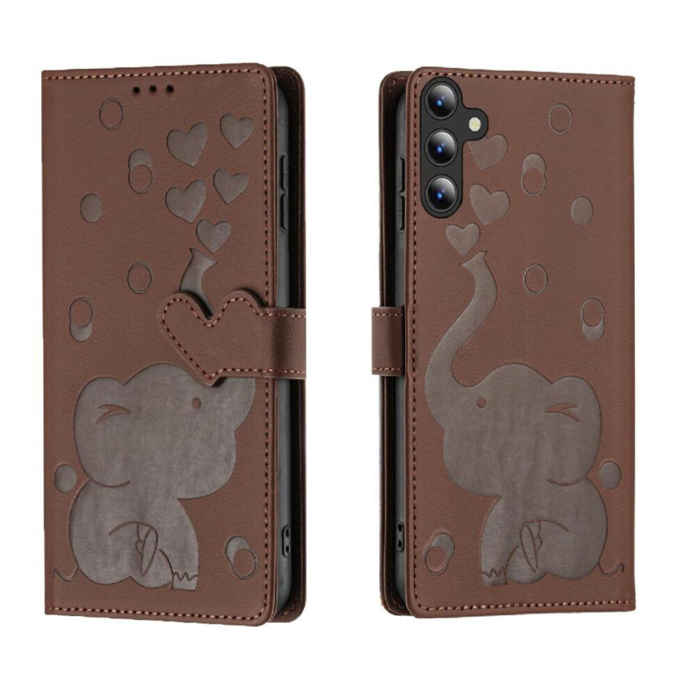 (Brown) Flip Case For Samsung Galaxy A26 5G Kickstand Premium Leather Three Card Slots Brown 764490322928