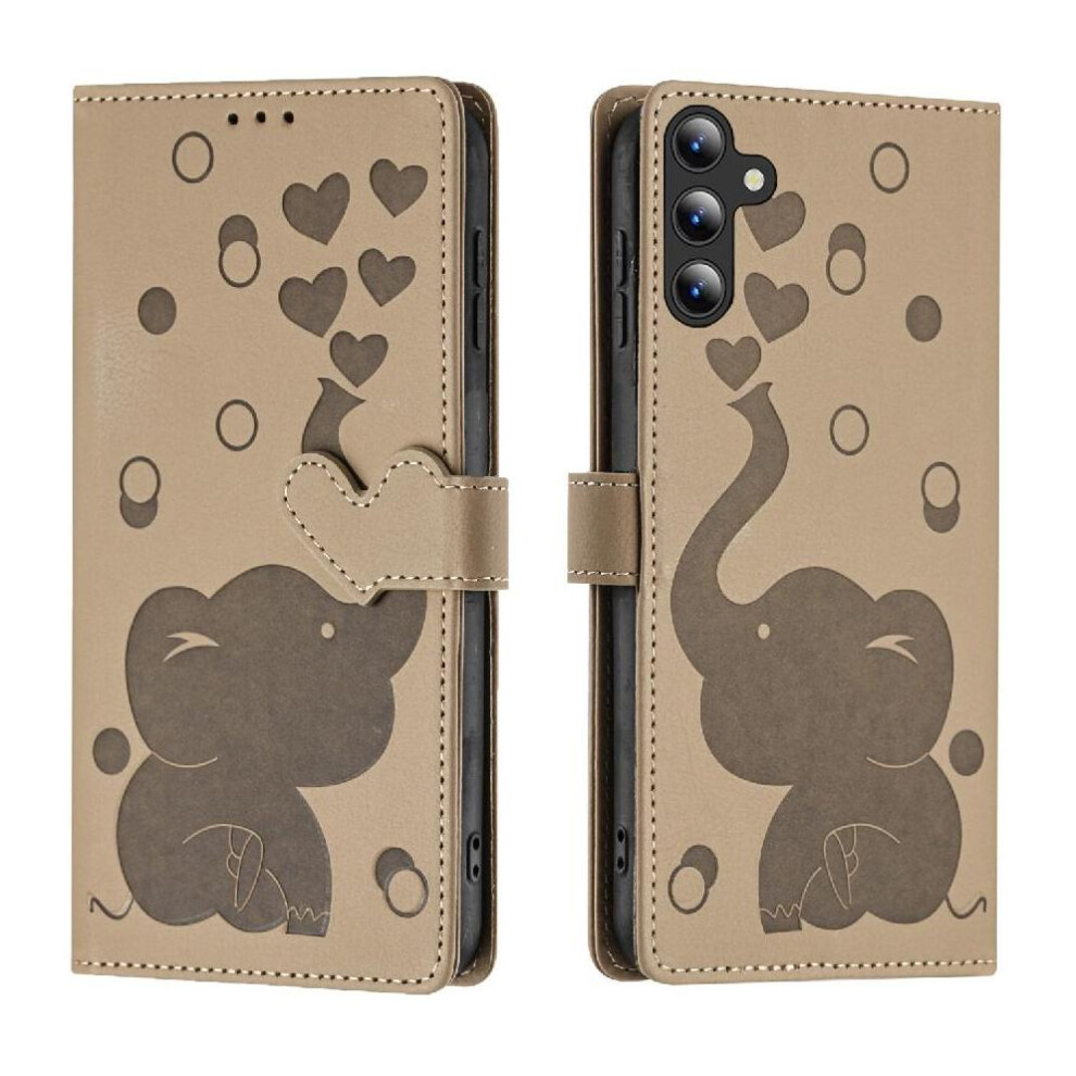 (Khaki ) Flip Case For Samsung Galaxy A26 5G Kickstand Premium Leather Three Card Slots 764490322935