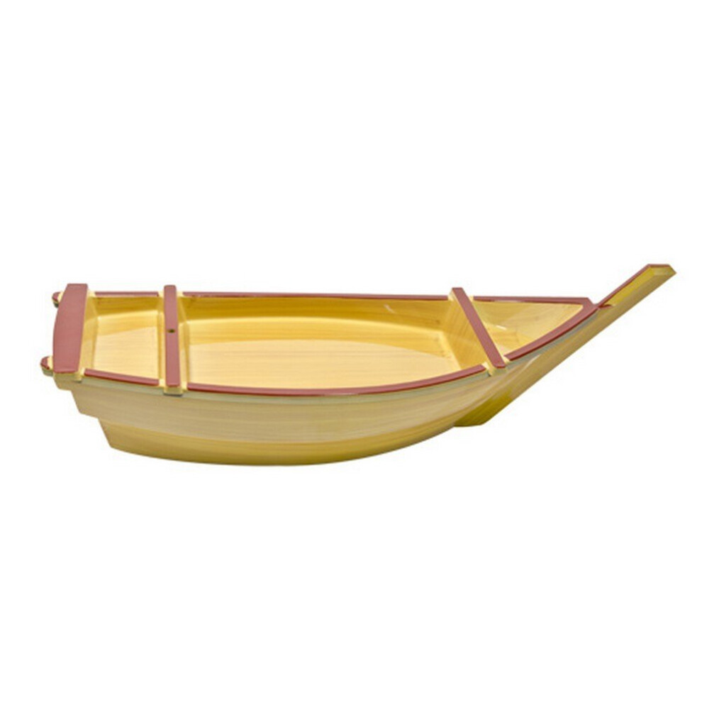 JapanBargain 4120  Japanese Sushi Boat Plastic Sashimi Sushi Serving Tray Boat Shaped Food Platter  Made in Japan  18.5-inch  Yellow-image-OPC-PDP92XC-NEW
