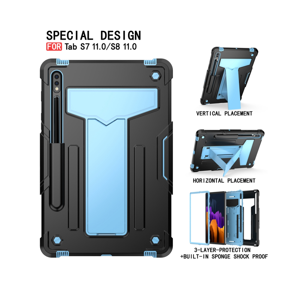 (Black Blue, S8 X700 X706) For Samsung Galaxy Tab S8 Sm-X700 X706 S7 T870 T87 Blue,Black 976662559173