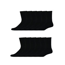 Hanes heren X-temp Cushioned Crew 12-paarpakket verkrijgbaar in grote en lange casual sok zwart 12 14 US