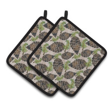 Caroline's Treasures Watercolor Pine Cones Decorated Pot Holder 7.5 x 7.5 Multicolor