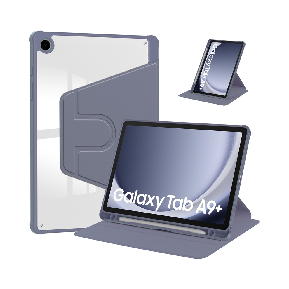 (Lavender Gray, Tab A9 8.7 Inch) For Samsung Galaxy Tab A9 Plus Case 360 Rotating T Purple 976662564054