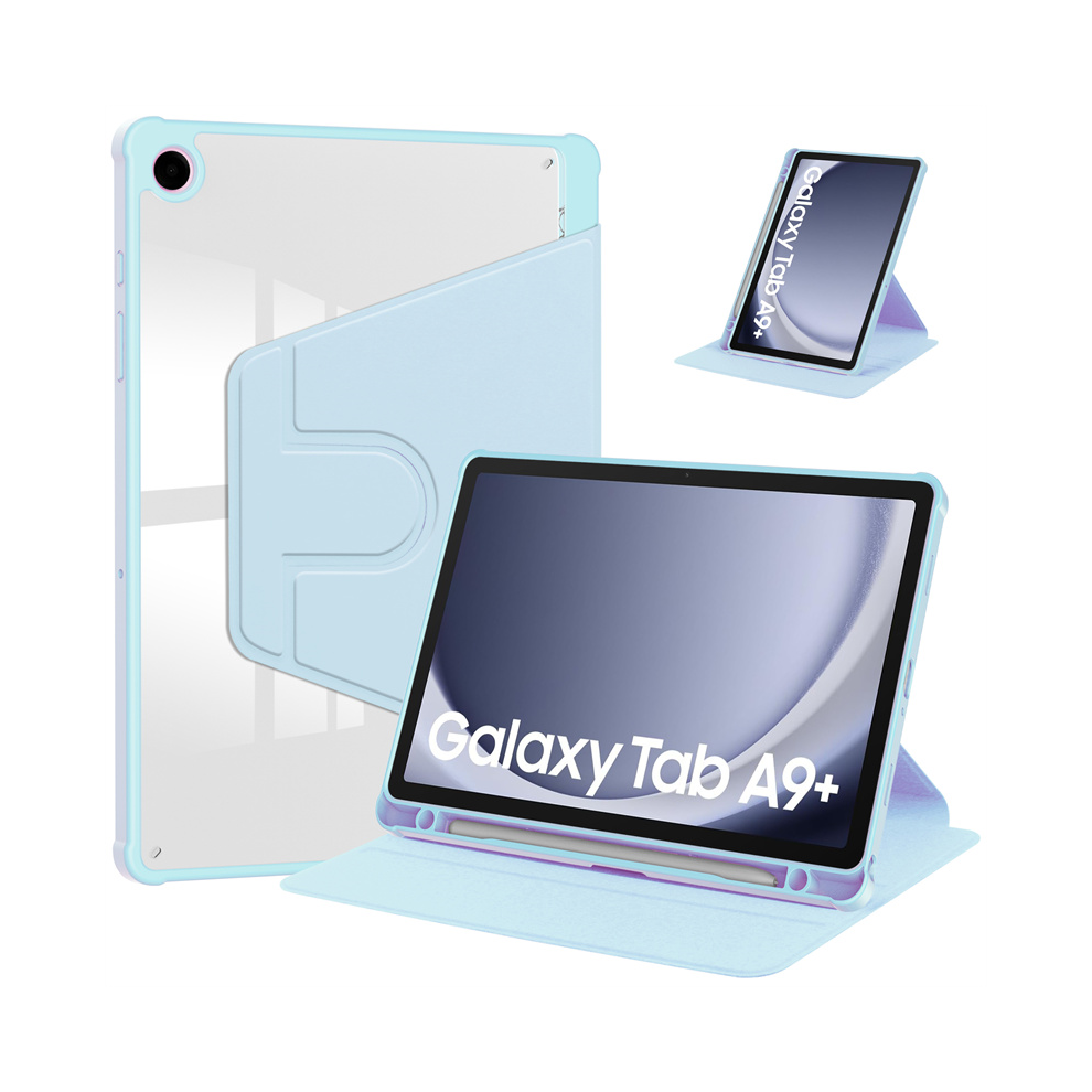 (Sky Tab A9 8.7 Inch) For Samsung Galaxy Tab A9 Plus Case 360 Rotating T Blue 976662564016