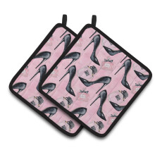 "Caroline's Treasures Pot Holder Decorado com Sapatos e Perfume, 7.5"" x 7.5"", Multicor"
