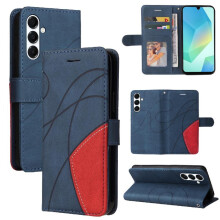 (Blue) Flip Case for Samsung Galaxy A26 5g Flip Folio Book Kickstand Protective Leather Wallet Stitching Color with Card Slot Stand