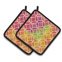 "Caroline's Treasures Suporte para Panelas em Água-colorida Círculos Geométricos, 7.5"" x 7.5"", Multicolorido"