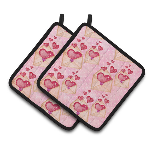 "Suporte para Panelas em Aquarela Rosa com Carta, 7.5"" x 7.5"", Multicolorido"