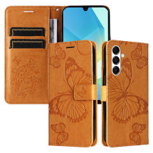(Brown) Case for Samsung Galaxy A26 5g with Card Slot Stand Shockproof Cover Flip Kickstand Magnetic Cover Pu Leather