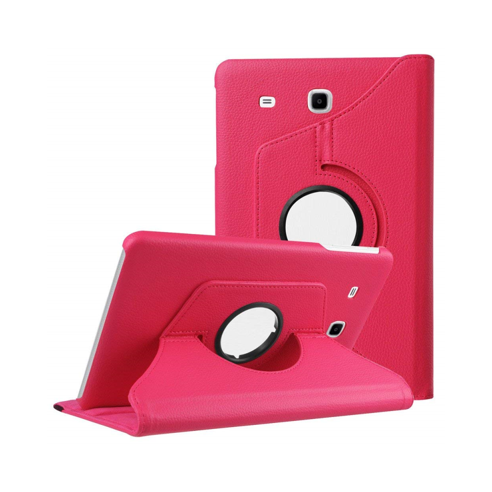 (Rose Tab E 9.6 T560 T561) Magnetic Case For Samsung Tab E 9.6 T560 Pu Leathe Red 976662571793