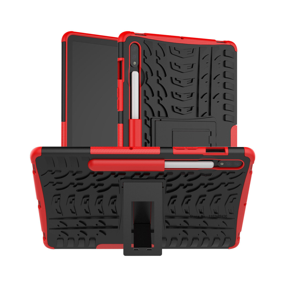 (, Tab S9 Fe Plus 12.4) Armor Kickstand Case For Samsung Galaxy Tab S9 A9 Red 976662567888