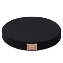 Shinnwa ronde stoelkussen, dubbellaags traagschuim, rond zitkussen voor stoel met fluwelen hoes, zwart, 40,6 x 40,6 x 5,1 cm