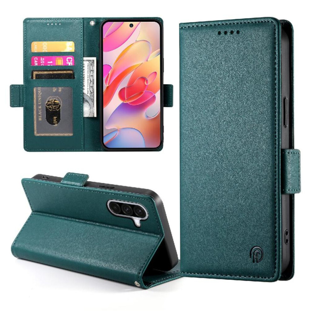 (Bottle ) Flip Case For Samsung Galaxy A26 Wallet Card Slots Flip Daily Use Business Green 764490324502