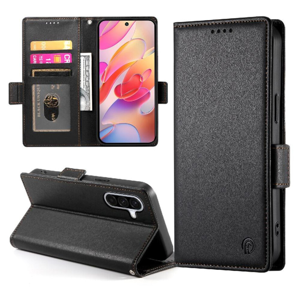 (Black) Flip Case For Samsung Galaxy A26 Wallet Card Slots Flip Daily Use Business Black 764490324458