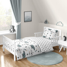 Bear Mountain aquarel jongen peuter kind kinderbeddengoed set van Sweet Jojo Designs - 5 stuks dekbed Sham en lakens
