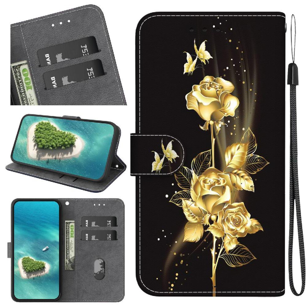 (Ohter) Flip Case For Samsung Galaxy A26 Wallet Magnetic Closure Butterfly Flower Painted Pu Leather Card Slots 764490324786