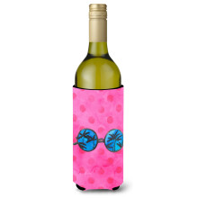 "Caroline's Treasures Óculos de Sol Rosa com Bolinhas Insulador de Bebida, 750 ml, Multicolor"