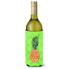 "Caroline's Treasures Insulador de Bebida Abacaxi Verde com Bolinhas, 750 ml, Multicolorido"