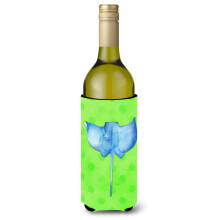 "Caroline's Treasures Insulador de Bebidas Sting Ray Verde Bolinhas, 750 ml, Multicolorido"