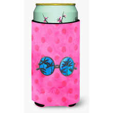 ""Caroline's Treasures Zonnebril Roze Polkadot Beverage Isolator Hugger Tall Veelkleurig""""
