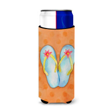 """"Caroline's Treasures Slippers Oranje Polkadot Beverage Isolator Hugger Slim Veelkleurig""""