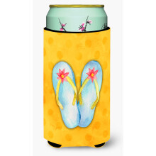 """"Caroline's Treasures Slippers Geel Polkadot Beverage Isolator Hugger Tall Veelkleurig""""