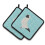 "Caroline's Treasures Porta-Pot Azul com Cheque, 7.5"" x 7.5""" 1
