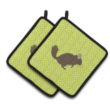 "Caroline's Treasures Chinchilla Verde Porta-Panela, 7.5"" x 7.5"""