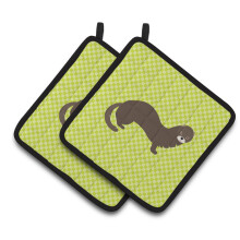 "Caroline's Treasures Luva Decorativa de Mink Verde, 7.5"" x 7.5"""
