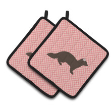 "Caroline's Treasures Sable Marten Pano Rosa Porta-Panelas, 7.5"" x 7.5"""
