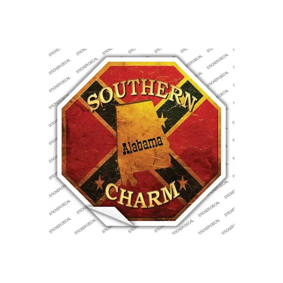 Smart Blonde Bs-377S-S Southern Charm Alabama Novelty Octagon Sticker Decal - Small 727897987329