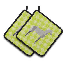 "Caroline's Treasures Orlov Trotter Cavalo Porta-Panelas Verde 7.5"" x 7.5"""