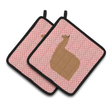 "Caroline's Treasures Alpaca Suri Porta-Panelas Decorado em Rosa, 7.5"" x 7.5""