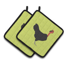 "Caroline's Treasures Pano de Cozinha Galinha Nu Verde, 7.5"" x 7.5"""